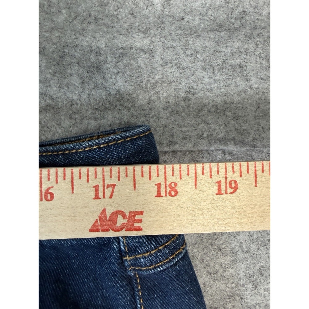 1822 Denim Taylor Women's Jeans Size 14 Cuffed Raw Hem Stretch Dark Wash - Picture 4 of 11